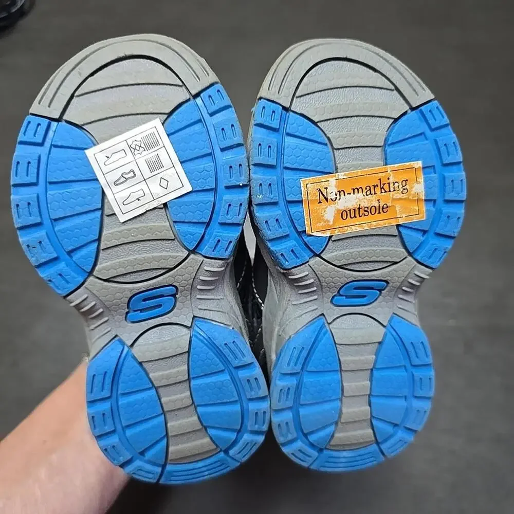 SKETCHERS SUPER Z l Boys sneakers Blue Black Size 6 Very Good Pre-owned - Picture 8 of 9